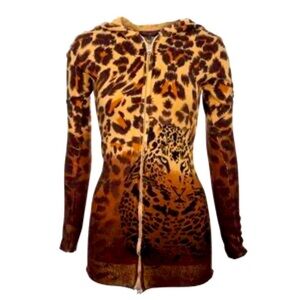 Raw Leopard Print Women's Hoodie